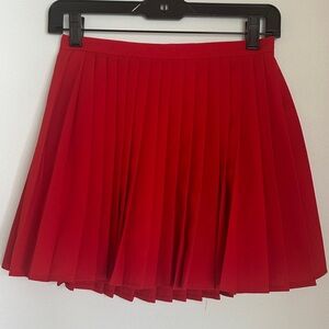 Red mini skirt